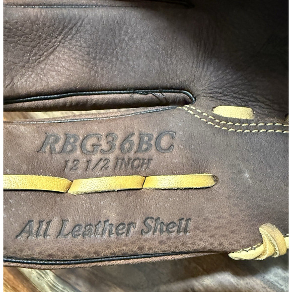 Rawlings LHT 12.5in Zero Shock Leather Baseball Glove RBG36BC NWOT - Picture 9 of 9